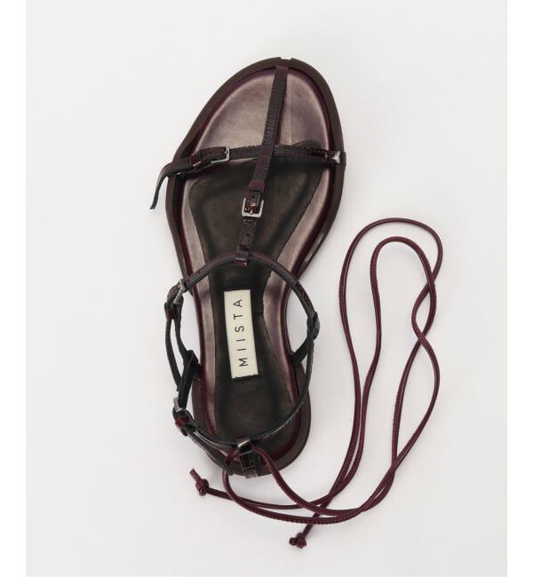 PULP「Miista / ミスタ Raeny Burgundy Lace Up Sandals」|サンダル|