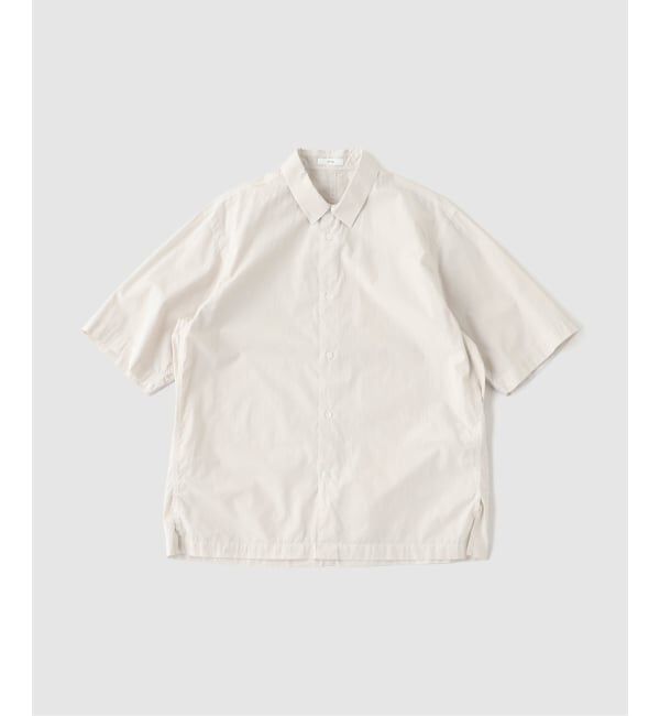 EDIFICE「ATON（エイトン） SHRINK COTTON LAWN OVERSIZED HALF S」|シャツ・ブラウス|ベージュ
