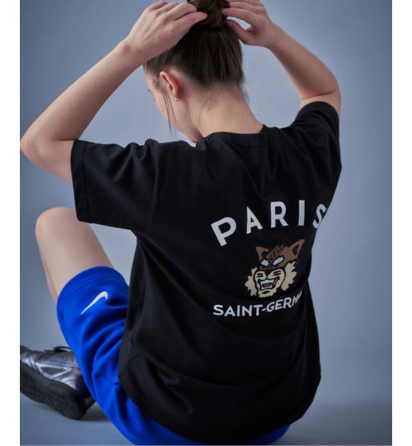 Paris Saint-Germain「【Paris Saint-Germain】カレッジロゴ刺しゅう Tシャツ」|Tシャツ・カットソー|ブラック