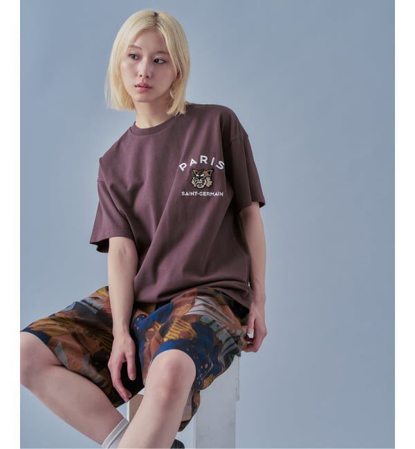 Paris Saint-Germain「【Paris Saint-Germain】カレッジロゴ刺しゅう Tシャツ」|Tシャツ・カットソー|