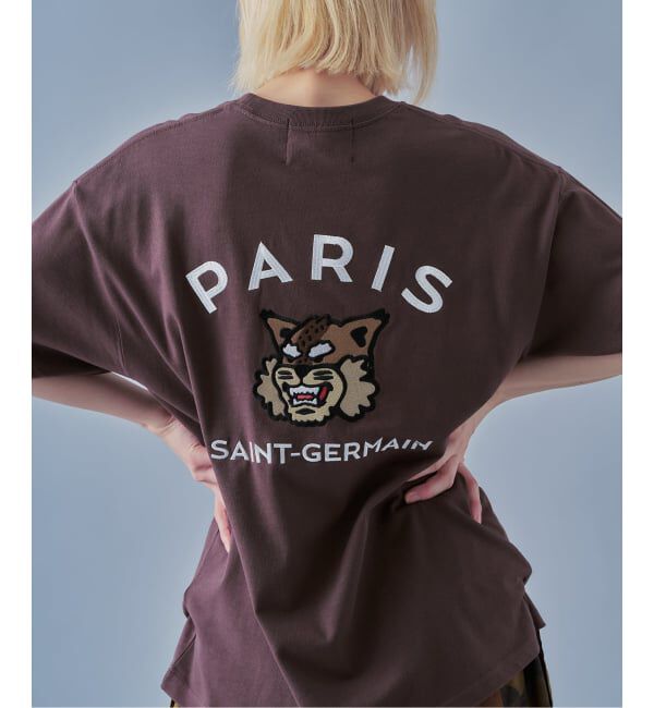 Paris Saint-Germain「【Paris Saint-Germain】カレッジロゴ刺しゅう Tシャツ」|Tシャツ・カットソー|