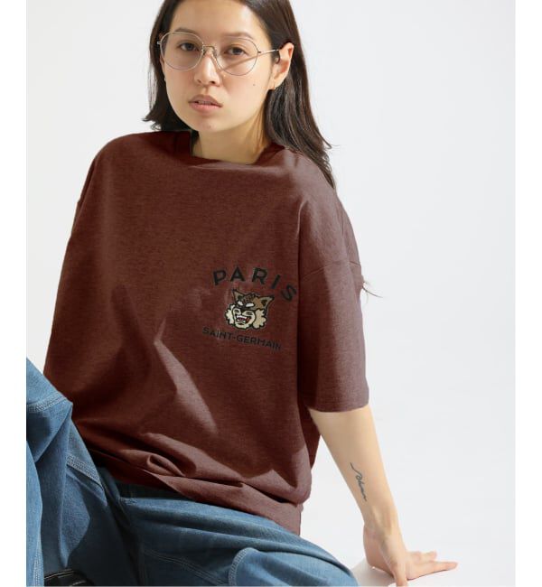 Paris Saint-Germain「【Paris Saint-Germain】カレッジロゴ刺しゅう Tシャツ」|Tシャツ・カットソー|