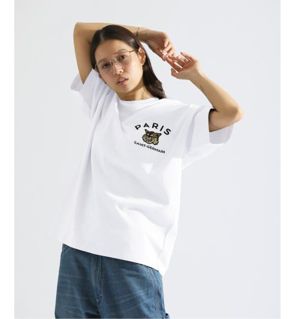 Paris Saint-Germain「【Paris Saint-Germain】カレッジロゴ刺しゅう Tシャツ」|Tシャツ・カットソー|