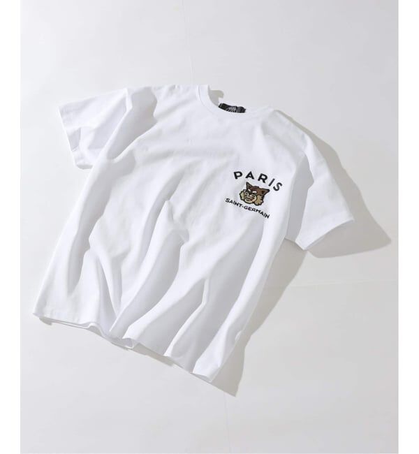 Paris Saint-Germain「【Paris Saint-Germain】カレッジロゴ刺しゅう Tシャツ」|Tシャツ・カットソー|