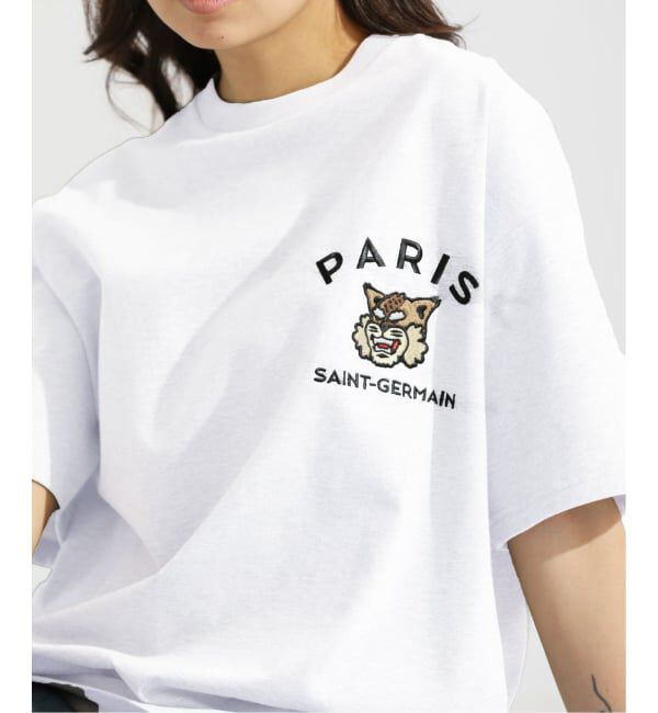 Paris Saint-Germain「【Paris Saint-Germain】カレッジロゴ刺しゅう Tシャツ」|Tシャツ・カットソー|ホワイト
