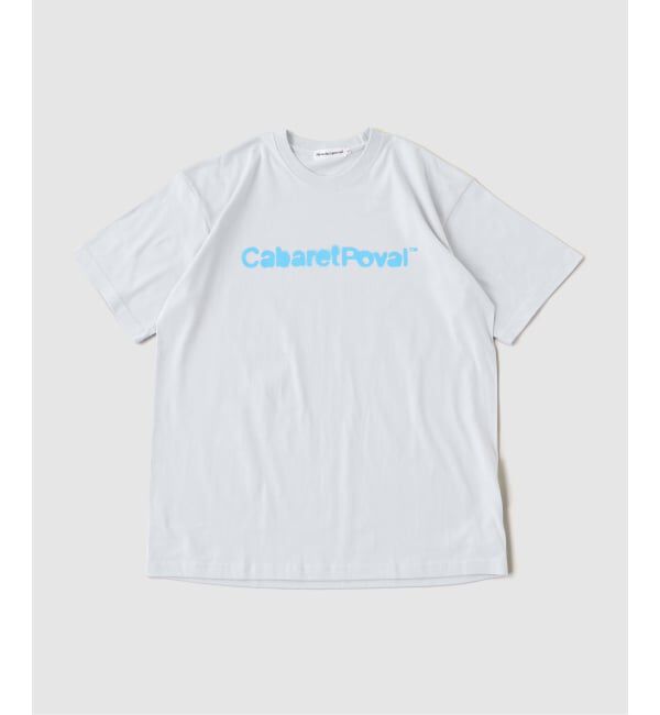 417 EDIFICE「cabaret poval / キャバレーポバール Stencil Logo Tee」|Tシャツ・カットソー|ブルー A