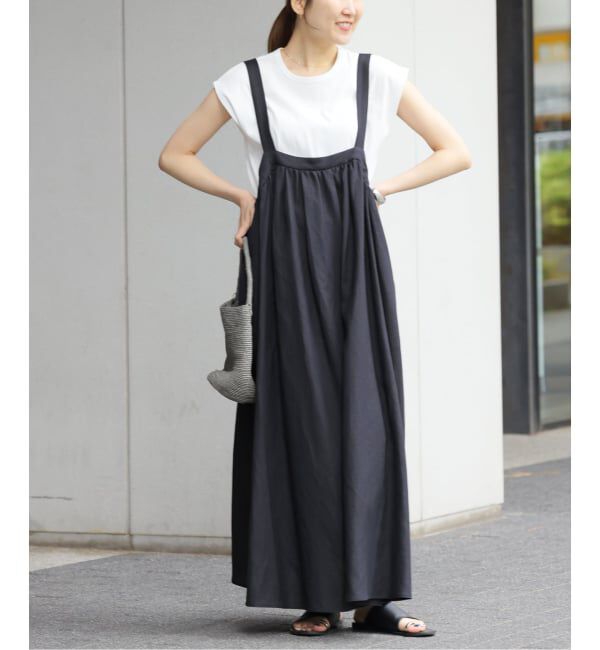 JOURNAL STANDARD relume「《2点セット》リネンミックスタックワンピース+タンク」|ワンピース|ネイビー