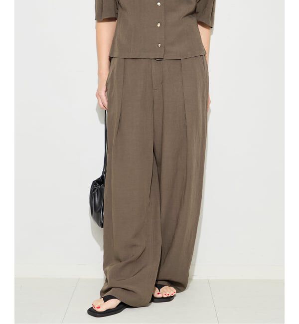 journal standard L'essage「VISリネンタックワイドパンツ」|その他|