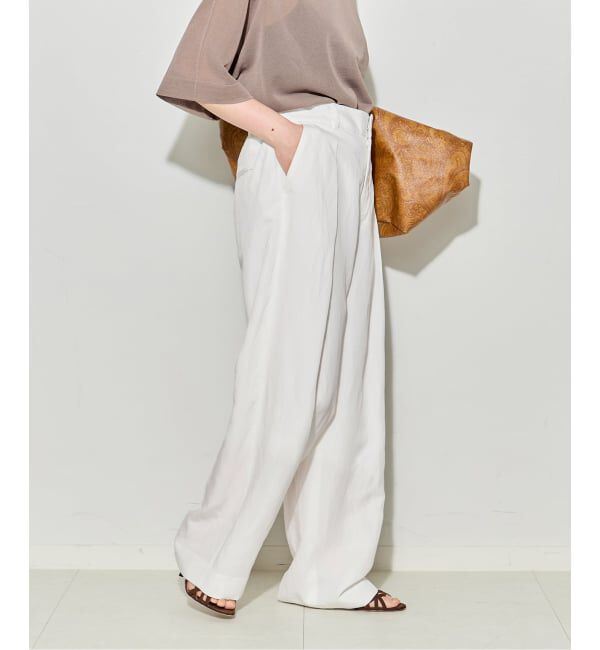 journal standard L'essage「VISリネンタックワイドパンツ」|その他|