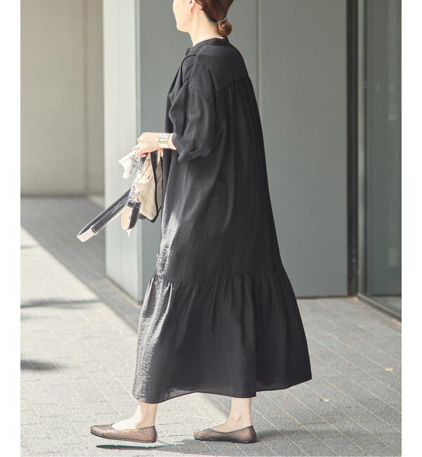journal standard L'essage「《手洗い可》シアーシルクミックスタックワンピース」|ワンピース|