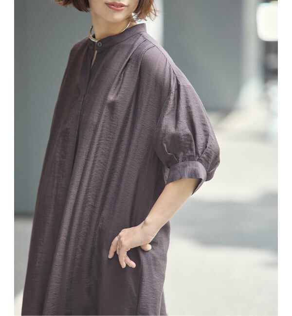 journal standard L'essage「《手洗い可》シアーシルクミックスタックワンピース」|ワンピース|