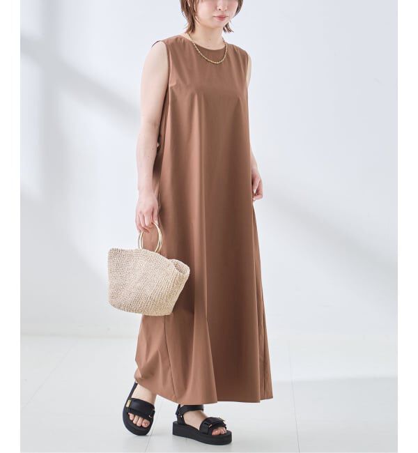 journal standard L'essage「タイプライターバックギャザーワンピース」|ワンピース|ブラウン B