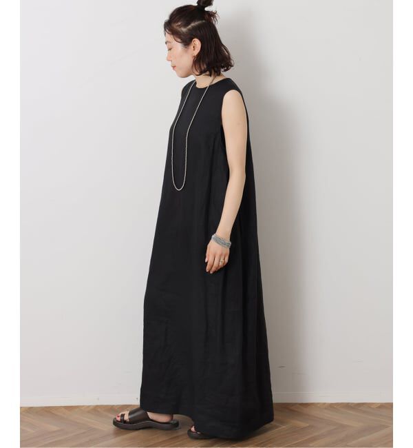 journal standard luxe「リネンノースリーブサイドタックワンピース」|ワンピース|