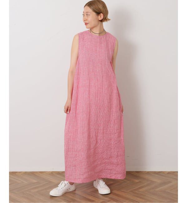 journal standard luxe「リネンノースリーブサイドタックワンピース」|ワンピース|