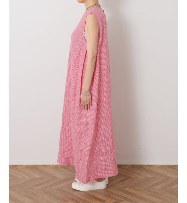 journal standard luxe「リネンノースリーブサイドタックワンピース」|ワンピース|