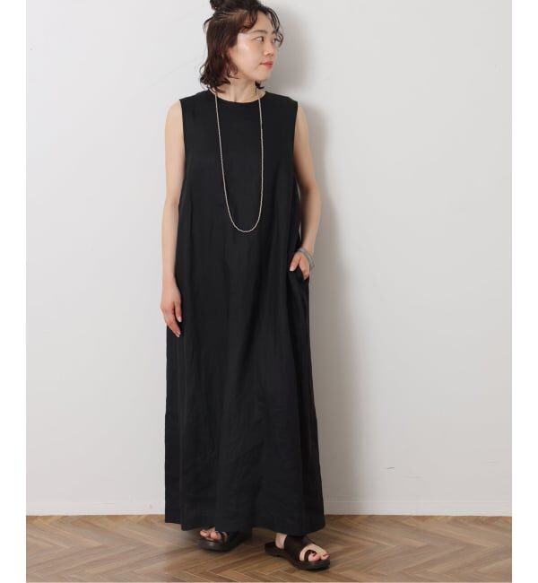 journal standard luxe「リネンノースリーブサイドタックワンピース」|ワンピース|