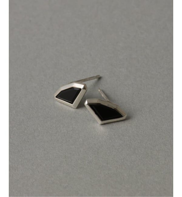 Spick and Span「【SAMH by LILAS】ダイヤモンドカットオニキスピアス SV（両耳）」|ピアス|