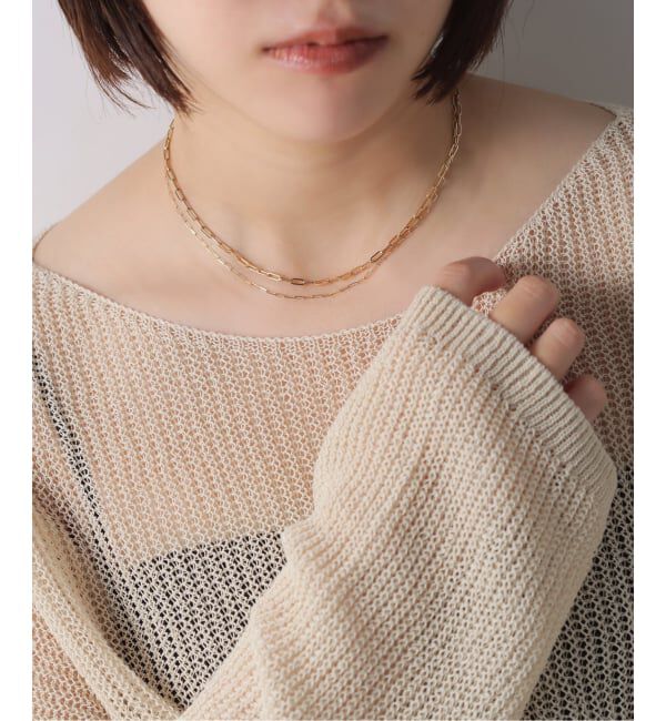 Lilas by Spick&Span「ペーパークリップチェーン40cmネックレス K10」|ネックレス|