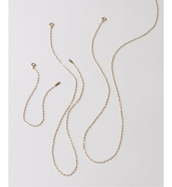 Lilas by Spick&Span「ペーパークリップチェーン40cmネックレス K10」|ネックレス|