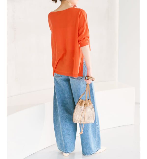 Spick and Span「《WEB限定カラー有り / 追加》ICE FINE 5分袖ボートネックニット」|ニット・セーター|
