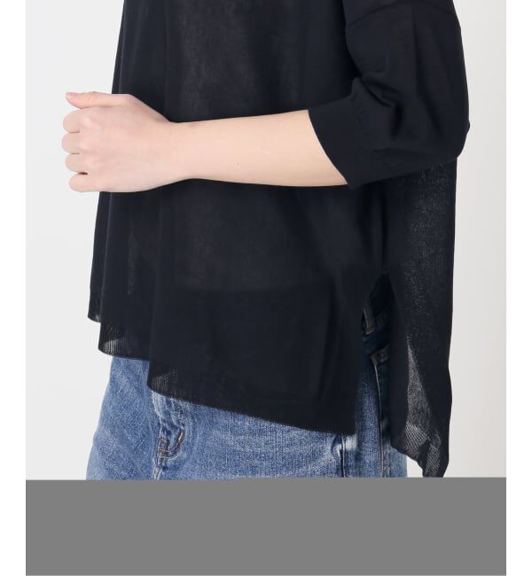 Spick and Span「《WEB限定カラー有り / 追加》ICE FINE 5分袖ボートネックニット」|ニット・セーター|
