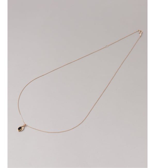 Lilas by Spick&Span「メレダイヤバチカンオニキス50cmネックレス K10」|ネックレス|