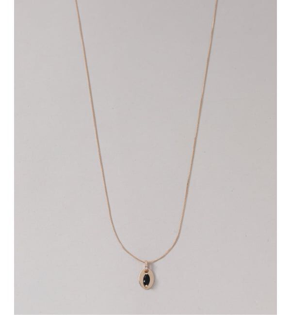 Lilas by Spick&Span「メレダイヤバチカンオニキス50cmネックレス K10」|ネックレス|