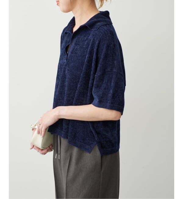 Spick and Span「R/NYモールヤーンポロシャツニット」|ニット・セーター|