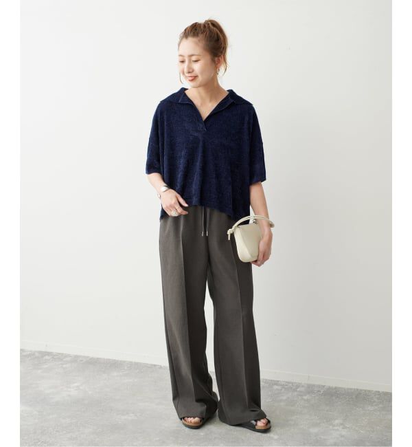 Spick and Span「R/NYモールヤーンポロシャツニット」|ニット・セーター|