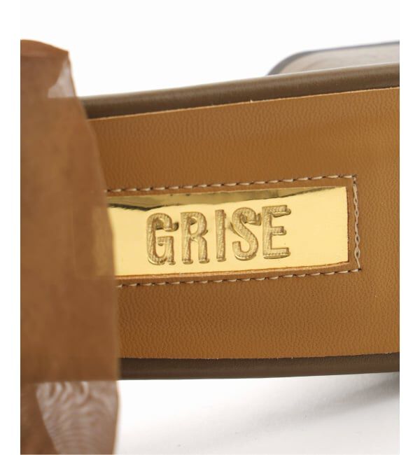 GRISE「《追加/WEB+一部店舗限定》GRISE4cmスクエアシアーミュールサンダル」|サンダル|