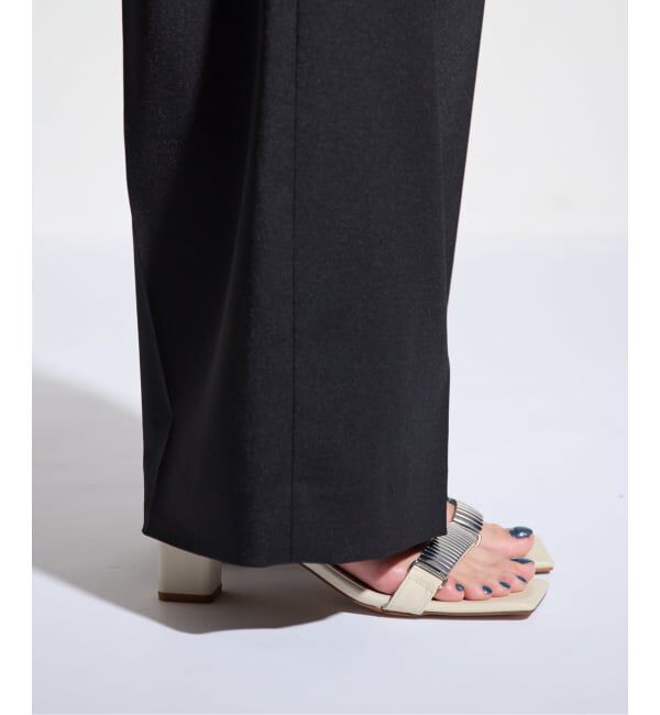 GRISE「《WEB+一部店舗限定》GRISE5cmEDGEメタルストラップミュールサンダル」|サンダル|
