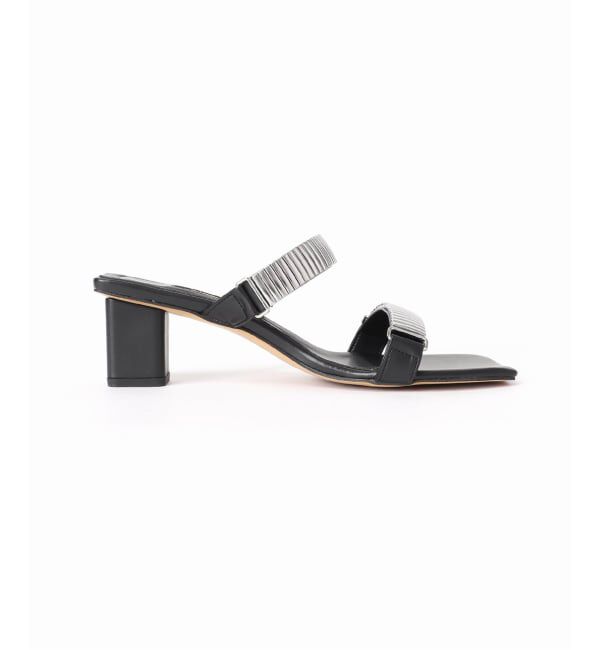 GRISE「《WEB+一部店舗限定》GRISE5cmEDGEメタルストラップミュールサンダル」|サンダル|