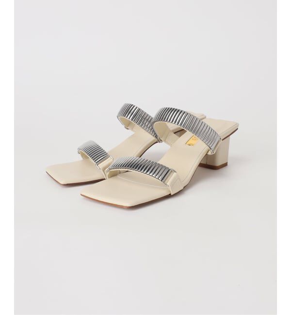GRISE「《WEB+一部店舗限定》GRISE5cmEDGEメタルストラップミュールサンダル」|サンダル|