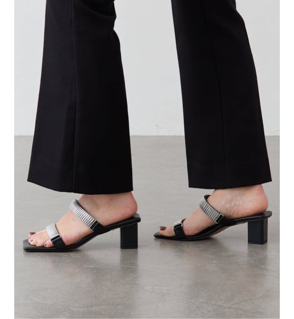 GRISE「《WEB+一部店舗限定》GRISE5cmEDGEメタルストラップミュールサンダル」|サンダル|