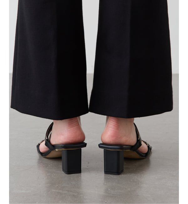 GRISE「《WEB+一部店舗限定》GRISE5cmEDGEメタルストラップミュールサンダル」|サンダル|