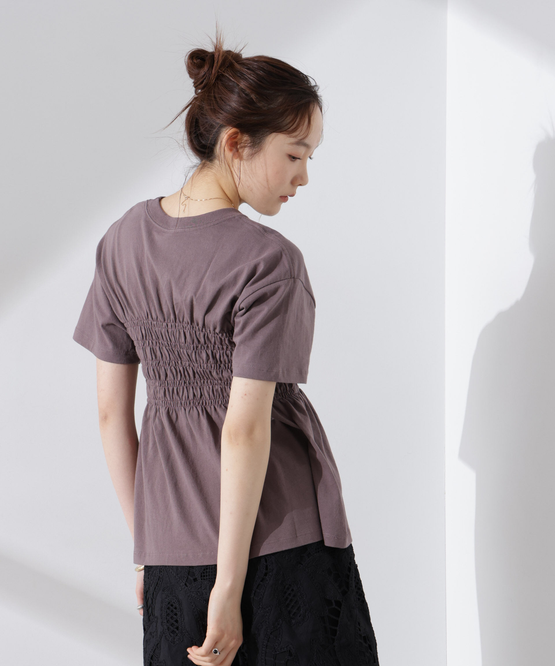 NANO universe「RUSSELL ATHLETIC/別注 Jersey Shirring T」|Tシャツ・カットソー|