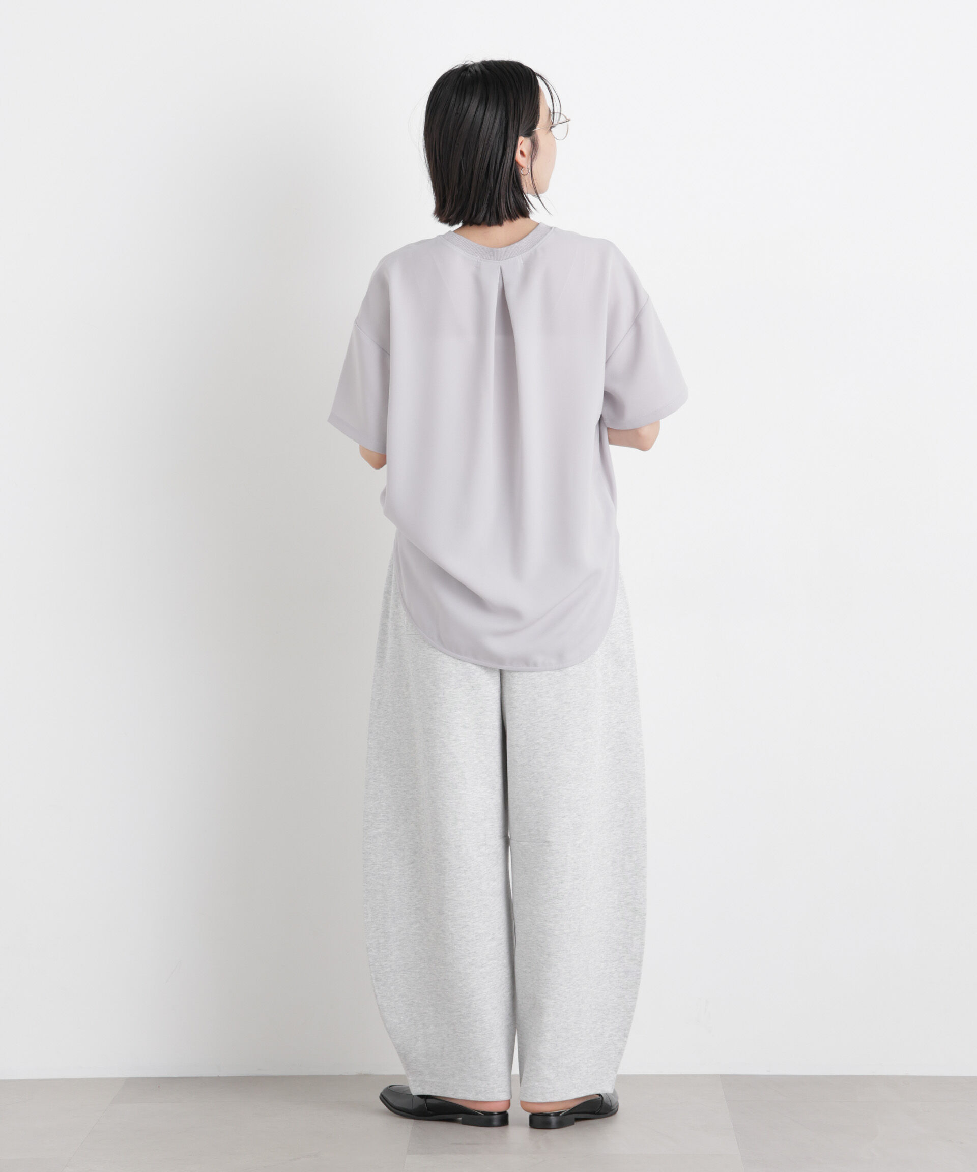 NANO universe「カットジョーゼットラウンドヘムTブラウス」|Tシャツ・カットソー|