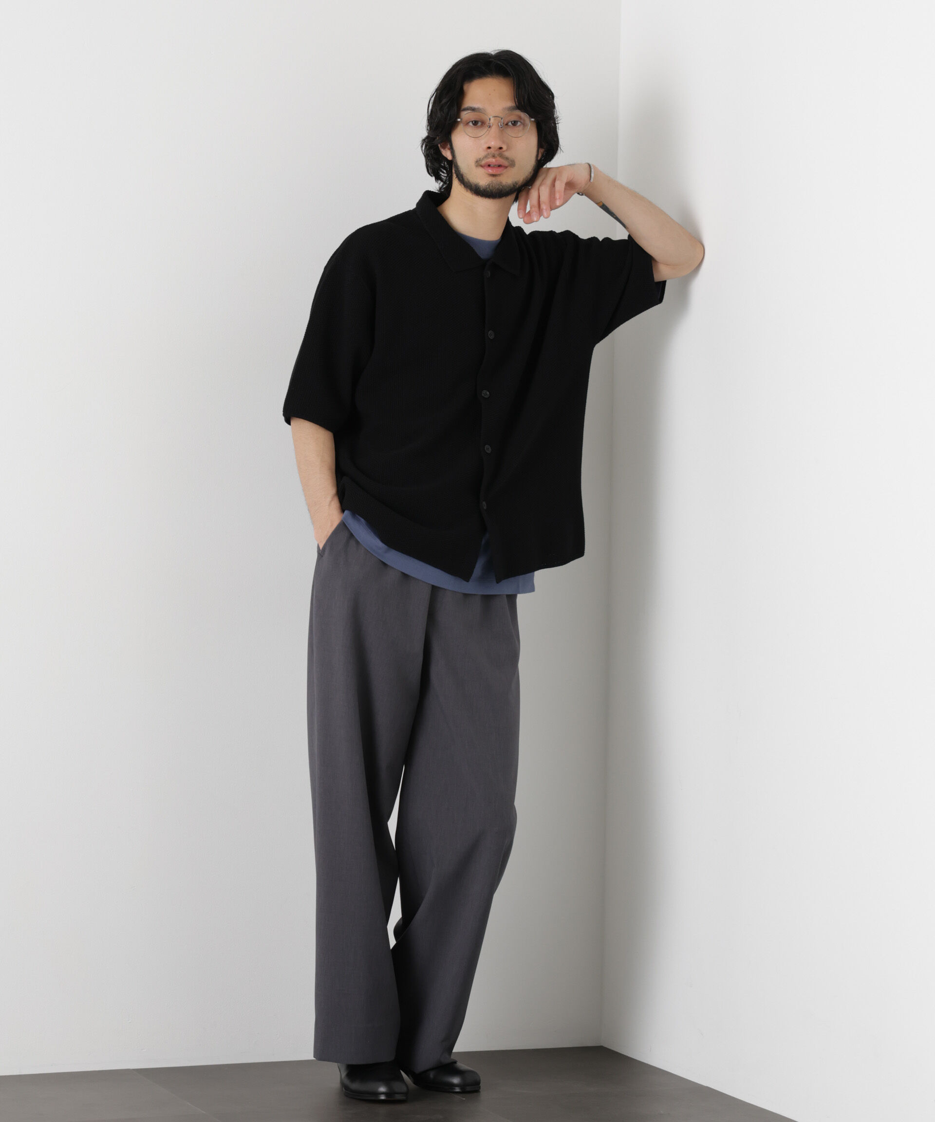nano･universe「｢OtoNANO｣大人のワイドパンツ Reflax(R) ECOウエザークロスパンツ」|チノ|