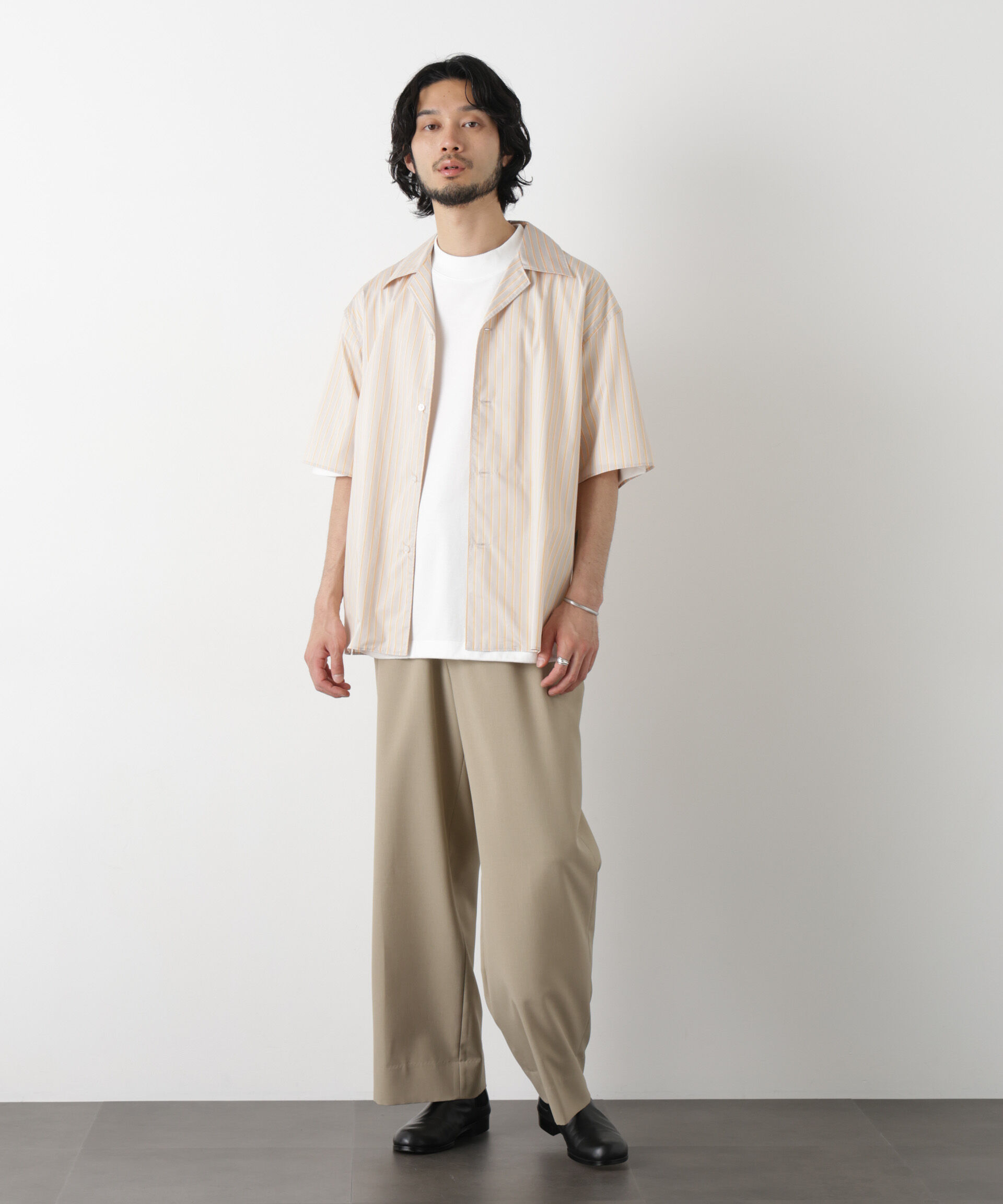 nano･universe「｢OtoNANO｣大人のワイドパンツ Reflax(R) ECOウエザークロスパンツ」|チノ|