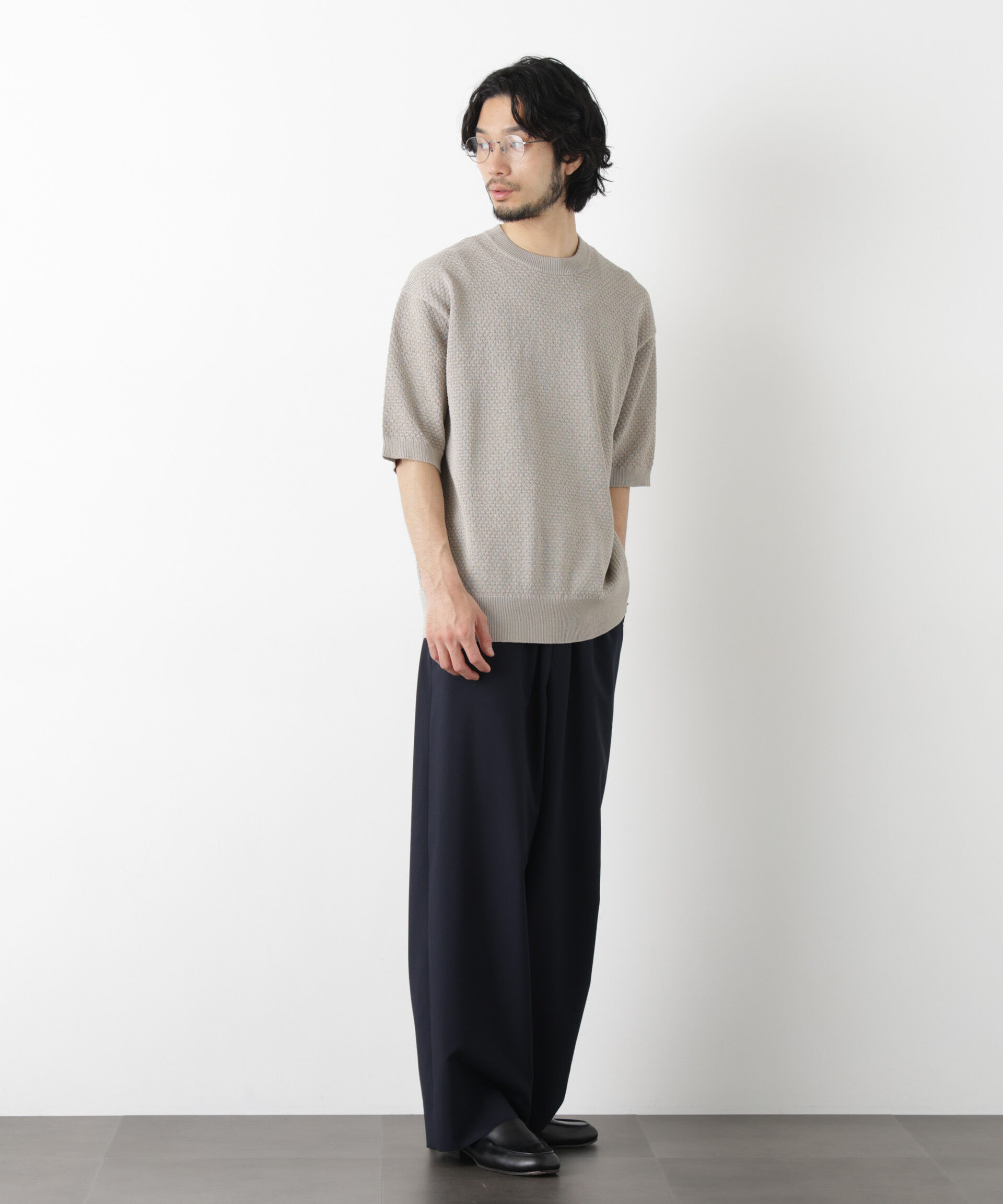 nano･universe「｢OtoNANO｣大人のワイドパンツ Reflax(R) ECOウエザークロスパンツ」|チノ|