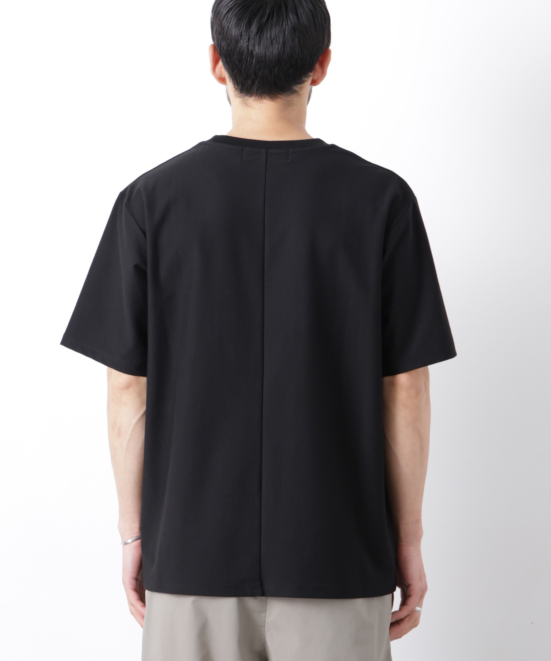 NANO universe「｢Meaningful Continuity｣coveross(R) ﾂｲﾙ調 冷感ﾌﾟﾚｰﾃｨﾝｸﾞ天竺 ﾎﾟ  」|Tシャツ・カットソー|