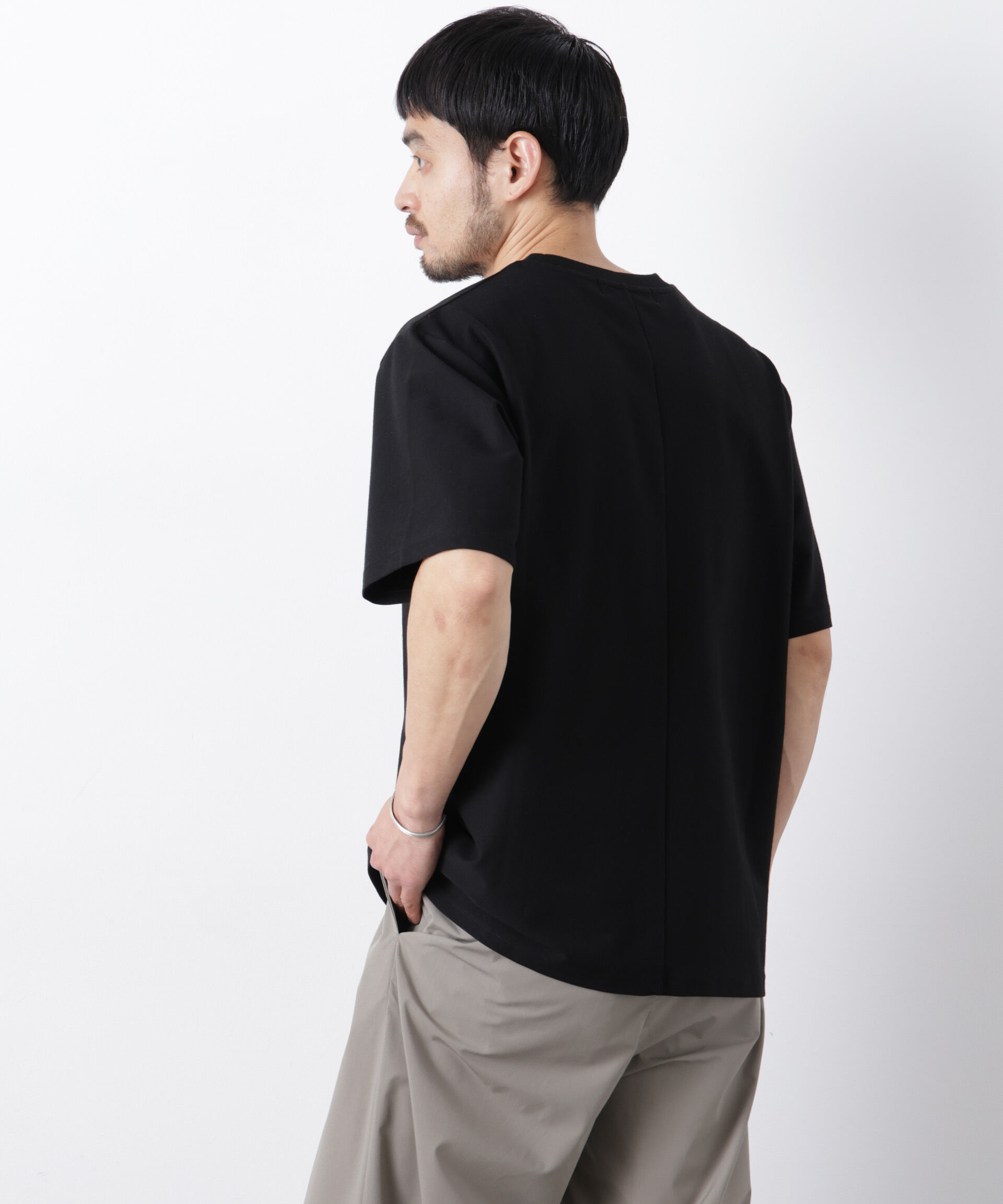 NANO universe「｢Meaningful Continuity｣coveross(R) ﾂｲﾙ調 冷感ﾌﾟﾚｰﾃｨﾝｸﾞ天竺 ﾎﾟ  」|Tシャツ・カットソー|
