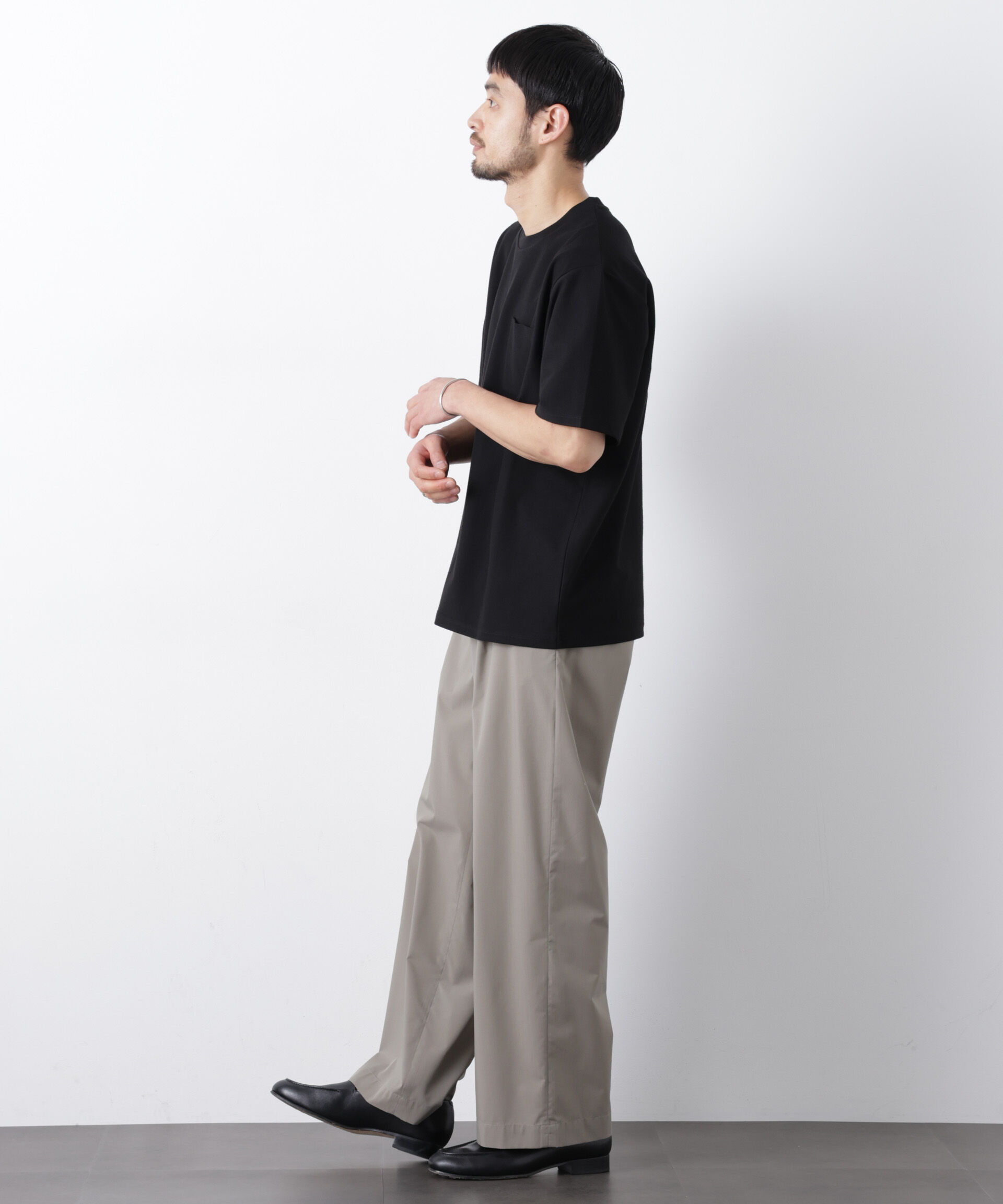 NANO universe「｢Meaningful Continuity｣coveross(R) ﾂｲﾙ調 冷感ﾌﾟﾚｰﾃｨﾝｸﾞ天竺 ﾎﾟ  」|Tシャツ・カットソー|