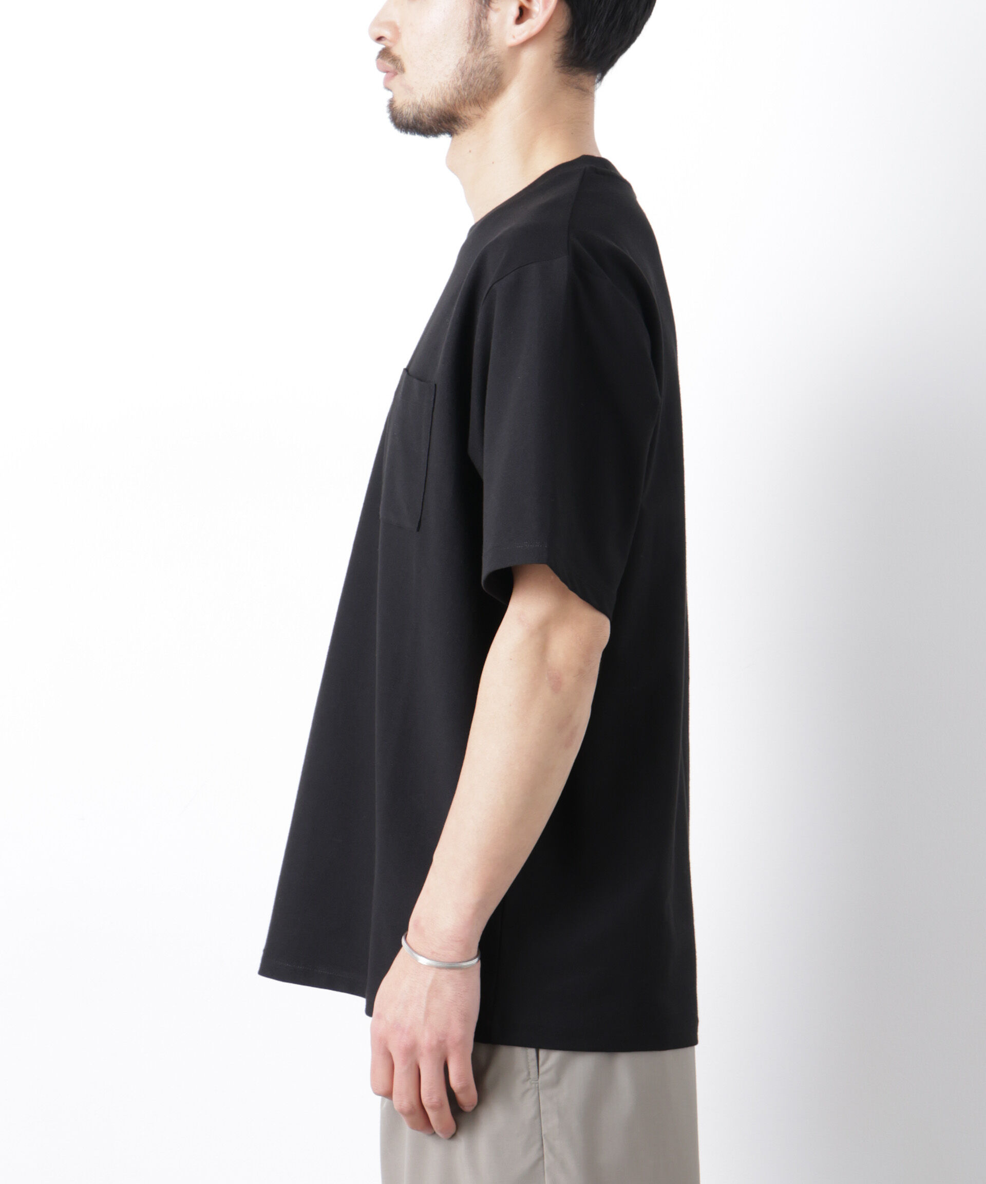 NANO universe「｢Meaningful Continuity｣coveross(R) ﾂｲﾙ調 冷感ﾌﾟﾚｰﾃｨﾝｸﾞ天竺 ﾎﾟ  」|Tシャツ・カットソー|