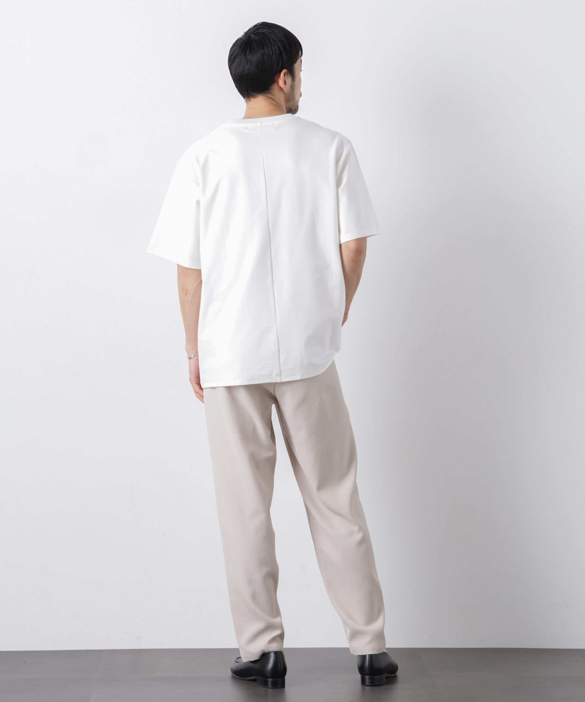 NANO universe「｢Meaningful Continuity｣coveross(R) ﾂｲﾙ調 冷感ﾌﾟﾚｰﾃｨﾝｸﾞ天竺 ﾎﾟ  」|Tシャツ・カットソー|