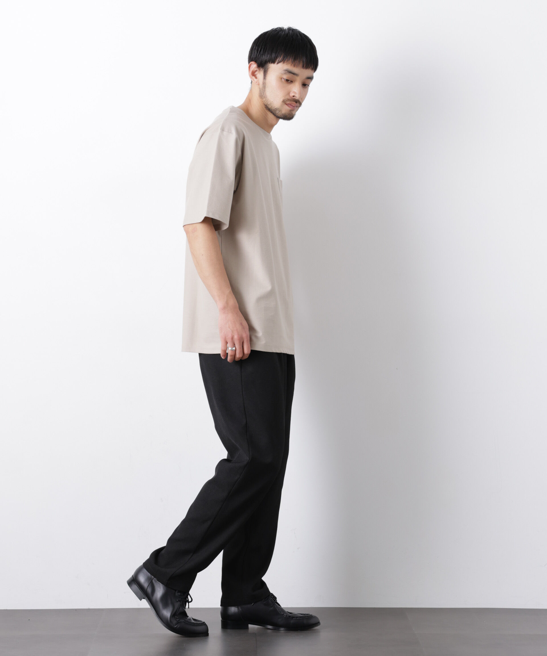 NANO universe「｢Meaningful Continuity｣coveross(R) ﾂｲﾙ調 冷感ﾌﾟﾚｰﾃｨﾝｸﾞ天竺 ﾎﾟ  」|Tシャツ・カットソー|