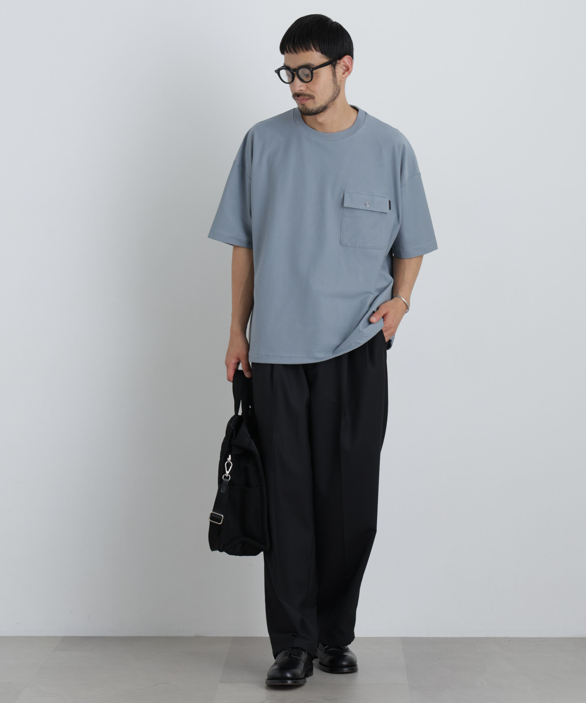 nano･universe「リングドットポケットTシャツ半袖」|Tシャツ・カットソー|