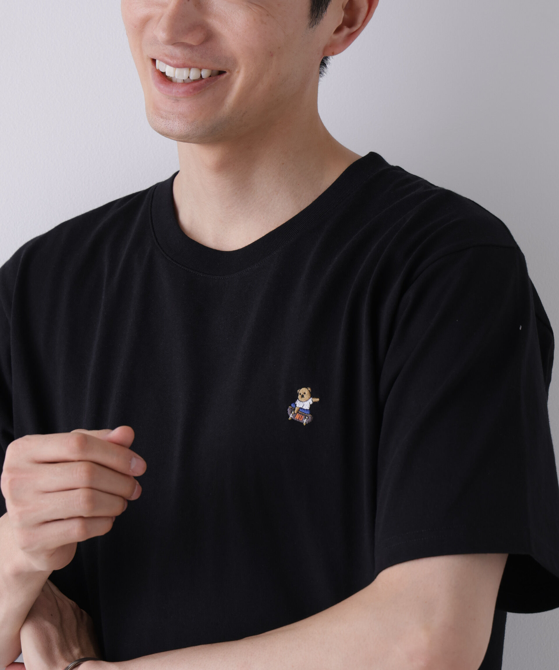NANO universe「ナノベアCOOL Tシャツ 半袖1  SK8」|Tシャツ・カットソー|