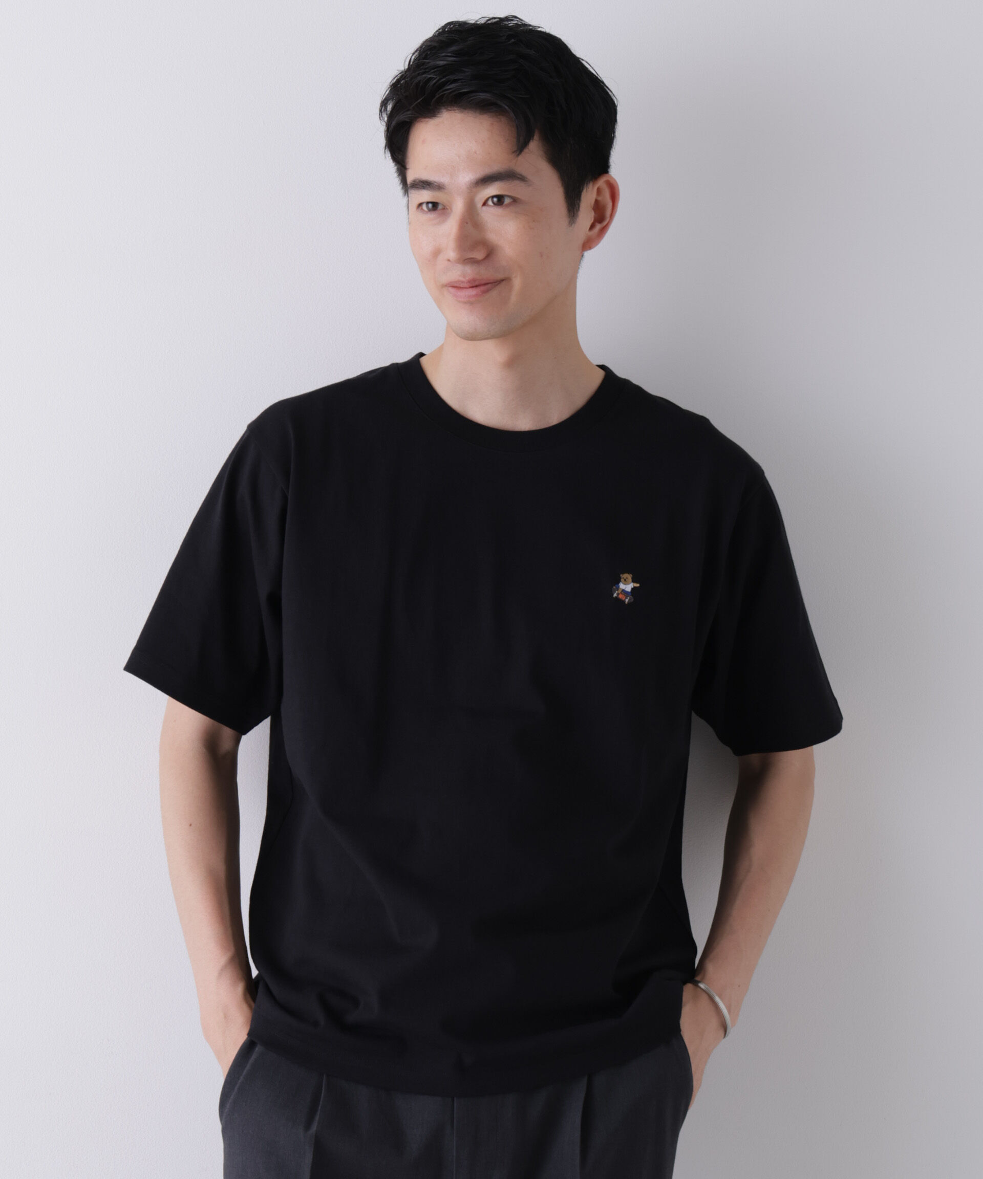 NANO universe「ナノベアCOOL Tシャツ 半袖1  SK8」|Tシャツ・カットソー|