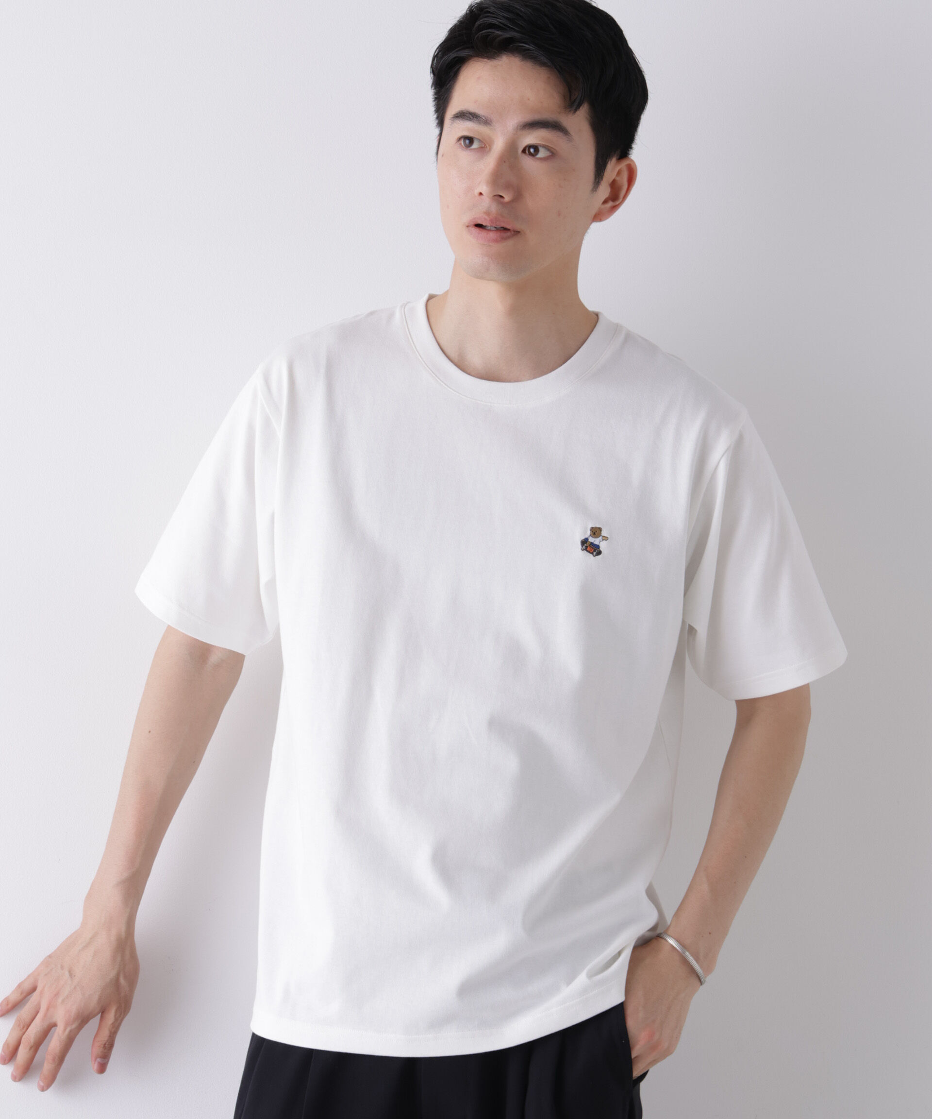 NANO universe「ナノベアCOOL Tシャツ 半袖1  SK8」|Tシャツ・カットソー|
